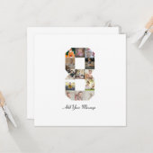 Zwart-wit foto collage nummer 8 kaart (Voorkant / Achterkant in situ)