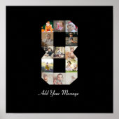 Zwart-wit foto-collage nummer 8 poster (Voorkant)