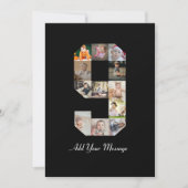 Zwart-wit foto-collage nummer 9 aankondiging (Voorkant)