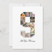 Zwart-wit foto-collage nummer 9 bedankkaart (Voorkant)