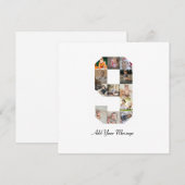 Zwart-wit foto collage nummer 9 feestdagenkaart (Voorkant / Achterkant)