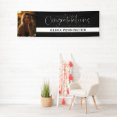 Zwart-wit foto Congratulaties Afstudeer Banner (Insitu)