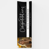 Zwart-wit foto Congratulaties Afstudeer Banner (Verticaal)