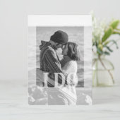 Zwart-wit foto die ik doe, bruiloft uitnodigt kaart (Staand voorkant)