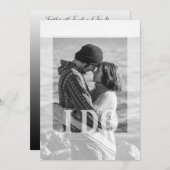 Zwart-wit foto die ik doe, bruiloft uitnodigt kaart (Voorkant / Achterkant)