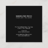 Zwart-wit foto | Elegant Goud Lijst Vierkante Visitekaartje (Achterkant)