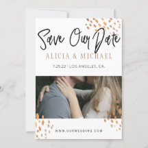 Zwart Wit FOTO Faux Metal Goud Folie Typografie