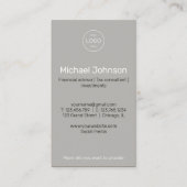 Zwart wit foto financieel adviseur Visitekaartje (Achterkant)