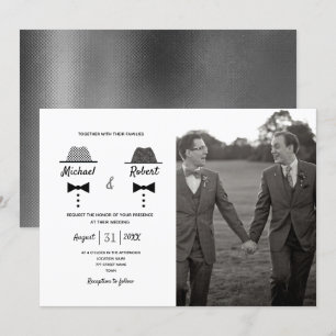 Zwart Wit Foto Gay Wedding Kaart