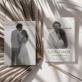Zwart-wit Foto Gold Text Sla de datum op Save The Date