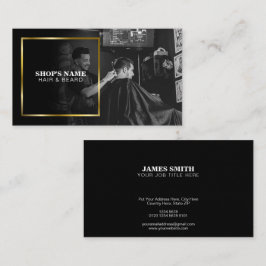 Zwart-wit foto | Goud Lijst Visitekaartje