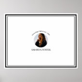 Zwart-wit foto Graduation Party Handtekening Poster (Voorkant)