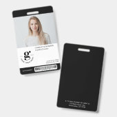 Zwart-wit foto-ID-badge Badge (Voor- en achterkant)