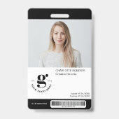 Zwart-wit foto-ID-badge Badge (Voorzijde)