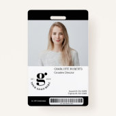 Zwart-wit foto-ID-badge Badge (Voorkant)