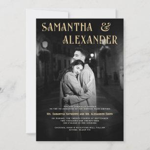 Zwart-wit foto Katholieke bruiloft Kaart