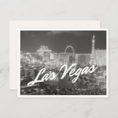 Zwart & Wit Foto Las Vegas Briefkaart (Voorkant / Achterkant)