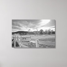 Zwart-wit foto mailboxen Country Road Art