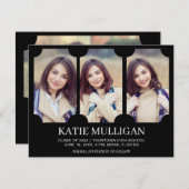 Zwart Wit Foto Middelbare School Afstuderen (Voorkant / Achterkant)