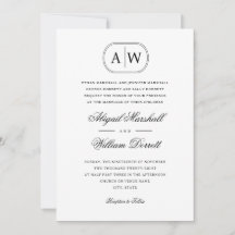 Zwart Wit Foto Monogram Huwelijk