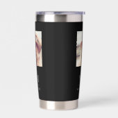 Zwart wit foto monogram initialen naam geïsoleerde drinkbeker (Links)