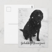 Zwart-Wit Foto Nieuwjaar kerstkaart Briefkaart (Voorkant / Achterkant)