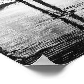 Zwart-wit Foto Ocean Isle Beach Pier Poster (Hoek)