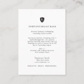 Zwart-wit foto oversized stage visitekaartje (Achterkant)