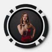 Zwart-wit foto poker chips (Achterkant)