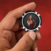 Zwart-wit foto poker chips