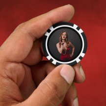 Zwart-wit foto poker chips