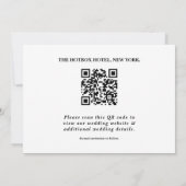 Zwart-wit foto QR-code Elegante Trouwkaart Save The Date (Achterkant)