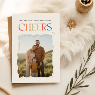 Zwart-wit foto Retro schrift Prettig kerstfeest Feestdagenkaart
