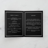 Zwart-wit foto rouwprogramma kaart (Binnen)