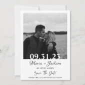 Zwart-wit foto Save The Dates Kaart (Voorkant)