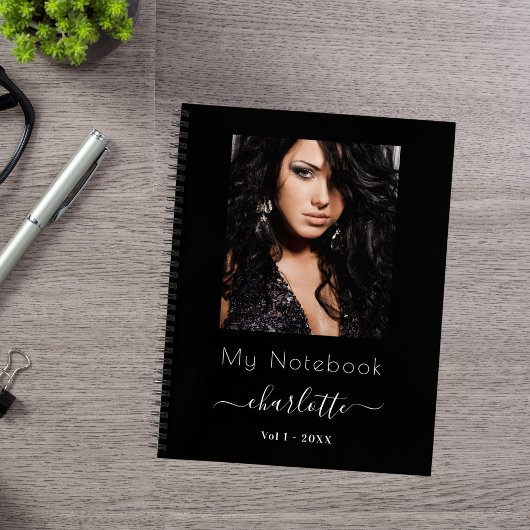 Zwart-wit foto script notitieboek