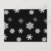 Zwart-wit foto Sneeuwvlokken Kerstmis Briefkaart (Achterkant)