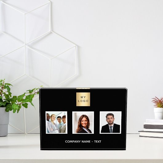 Zwart wit foto team business logo