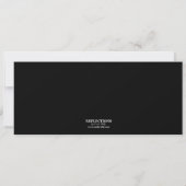 Zwart|Wit Foto Ticket Afstudeerfeest Kaart (Achterkant)