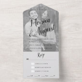 Zwart-wit foto uitnodiging (Binnen)