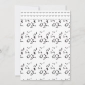 zwart-wit foto van bladeren op een witte achtergro kaart (Achterkant)