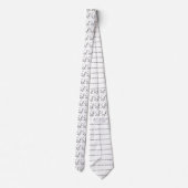 Zwart-wit foto van bladeren op een witte achtergro stropdas (Achterkant)