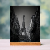 zwart-wit foto van de Eiffeltoren Acryl Bord (Neutraal)