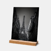 zwart-wit foto van de Eiffeltoren Acryl Bord (Hoek)