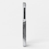 Zwart-wit foto van druivenbladeren Initiaal grijs Case-Mate iPhone Case (Achterkant/links)