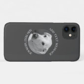 Zwart-wit foto van een mooie zielige hond Case-Mate iPhone case (Achterkant (horizontaal))
