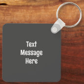 Zwart-wit foto van een mooie zielige hond sleutelhanger (Achterkant)