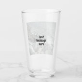 Zwart-wit Foto van een Rocky Ocean Shore Glas (Achterkant)