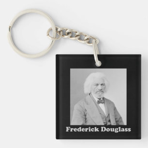  zwart-wit foto van Frederick Douglass Sleutelhanger