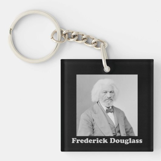  zwart-wit foto van Frederick Douglass Sleutelhanger (voorkant)